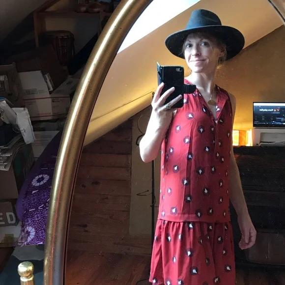 World Market Green Olive Wool Wide Brim Hat, EUC, 22” - Picture 15 of 16